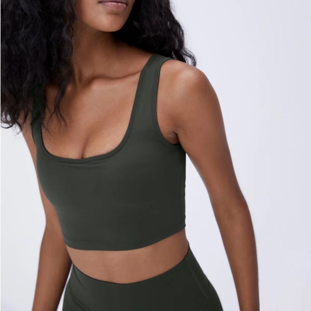 Adanola Ultimate Square Neck Bra - Dark Olive - XL